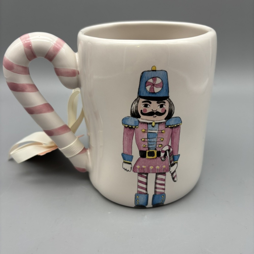 Rae Dunn sugar and spice nutcracker Christmas mug, double-sided, candy cane - Picture 3 of 8